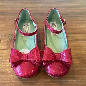 Joyfolie Sparkly Pink Kids Shoes with Bow